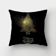 Dasababa 聖誕裝飾抱枕套, 質感黑 B