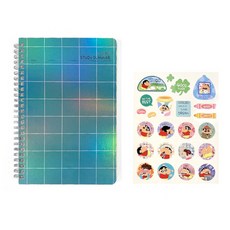 Flyingwhales 蠟筆小新貼紙+6個月學習計劃本, 好友薄荷