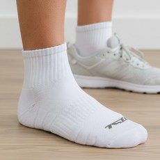 테슬라 바닥쿠션 중목 스포츠 양말 6켤레, 화이트, 6개