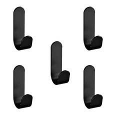 Ever House免打孔多功能掛勾, 黑色的, 5個