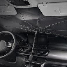 시크릿 이글루 우산형 앞유리 햇빛가리개, 블랙, 1개