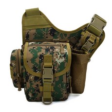 Alohalian 野戰軍事風 單人露營 胸掛收納包, 07 叢林 one