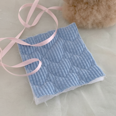 寬幅大燈芯絨愛心絎縫4盎司鋪棉布料, 藍色, 1個