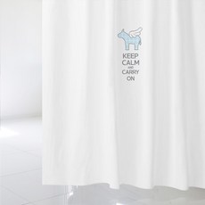 北歐風格浴簾 sc312+不鏽鋼掛鉤 12入+窗簾桿 白色, 1套, 多彩(混合)顏色