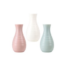 DECO TREE 粉彩塑膠居家裝飾花瓶 3件組, 混和色
