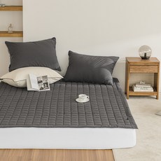 PURE SLEEP 方方正正棉花糖高密度純棉生物水洗絎縫床墊, 木炭灰