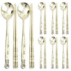 HAEMO CROWN COSMOS 軟鈦餐具8件組, 金色, 餐具