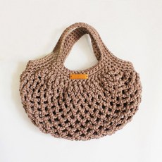 迷你網格托特包編織DIY材料包, 1套, 5