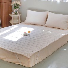 Lucidsleep Hershey 60支紗高密度生物水洗純棉固定鬆緊帶保潔墊, 粉彩蜜桃