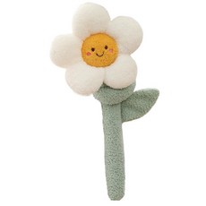 쿼르디 인테리어 스마일 플라워 인형 커튼끈 100cm, 옐로우 화이트, 1개