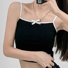 피어니스트 여성용 캐미솔 골지 끈나시 티셔츠