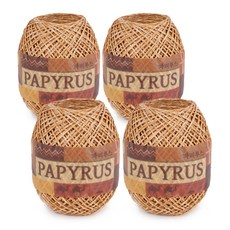 SEVY PAPYRUS 紙編織線 40g 4入, 淺棕色, 100m, 4捆