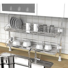 STAFIX 一觸式水槽碗盤架雙層 900, 1個, 銀, 第二階段