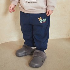 mollimelli 兒童款 Lucky Bear 刷毛束口褲