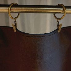 DesignSOUL 橫桿式及遮蔽式多用途亞麻窗簾, 古董棕