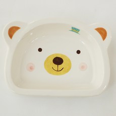 兒童陶瓷動物半月碗, 熊, 1個