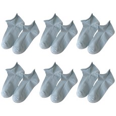 JOY MULTI 孕婦款素色踝襪 天空藍, 6雙