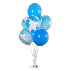 Eumes 派對圓形大理石紋氣球支架組, 藍色, 1套