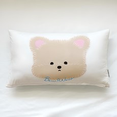 shez Home 防塵微纖 兒童 枕頭 + 枕芯, 米色小狗款