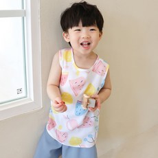 나드리 아동용 냉감 인견 과일 파티 나시 실내용 상하복 세트 NKNP00