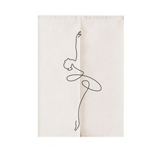 Gilgeuri 藝術素描半門簾, A(白色)