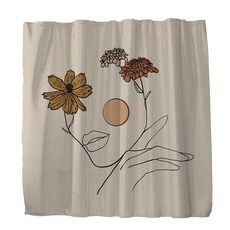 모던오렌지 샤워커튼 TYPE6 150 x 180 cm, 1개, 오렌지계열