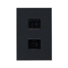 틸인스 전화 4p 인터넷8p 콘센트 다크블랙, 1개