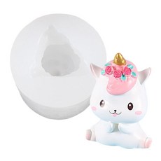 Rosa可愛獨角獸矽膠模具 花朵, 粉色