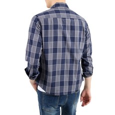 남성용 오피스 순면 체크 셔츠 YXCC146