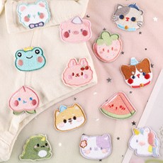 DIY 다꾸 폰꾸 데코용 와펜 스티커 세트 캐릭터, 混合顏色, 1套