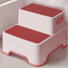 barbre 防滑雙層幼兒腳凳, 1個, 紅色