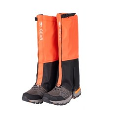 ASHWOLF 戶外登山工作防水高筒雪套 2入, 橘色