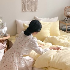 鑽石花卉側開衩荷葉邊洋裝式圍裙, 1個, 粉紅色