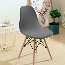 제이에스맘 고탄력 에펠 등받이 좌식 의자커버, 진한그레이, 1개