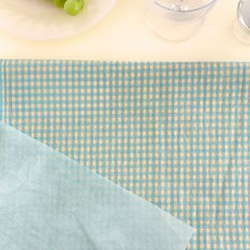 슈슈룸 멜란지 미니 체크 워싱 면원단, 민트, 1개