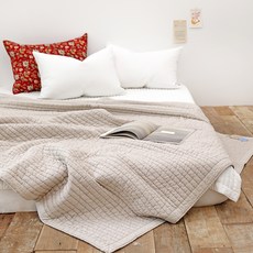 Nubile Duralon 接觸涼感顏料染色阿薩棉雙面床罩, 米色