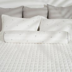 Bazaar 鼠尾草葉 豐基人造絲 身體抱枕, 白色