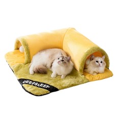 貓咪舒適隧道躲貓貓屋, 1個, 黃色