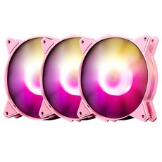 darkFlash 大飛 機殼散熱器 C6MS RGB 3入組, C6MS RGB(粉紅色)