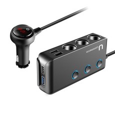 U-Commerce 車用 QC3.0 3孔 USB埠 多功能點菸器, UC-CA16