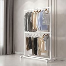 Roy 重量感立式衣架 加厚版, 白色