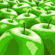 Play about 名畫繪製 DIY 套組 青蘋果 數字油畫 20 x 20 cm, 混色, 1個