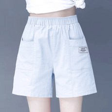 구디프 여성용 하이웨이스트 포켓 코튼 반바지