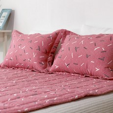 MuyBien Leslie 枕頭套 含枕芯 2入, 粉紅色, 2個