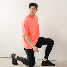 튜브트리 남성용 루즈핏 반팔 래쉬가드 + 팬츠 레깅스 세트 AEPE7204PL