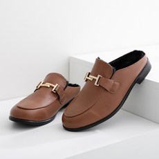 GODSHOE 男款皮革刷絨穆勒鞋