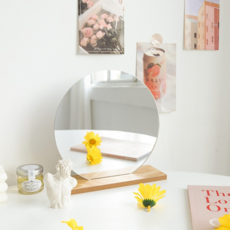 The Flow Commerce Modeplus 盛裝空間造型木底壓克力圓鏡, 混合色