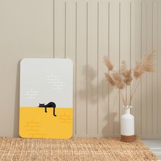 미드센츄리 접이식 인테리어 LPM 거실테이블, 담벼락고양이