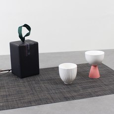 달소금 도자기 손잡이 술잔 50ml x 2종 커플세트, 핑크, 1세트