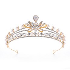 Estella 線條皇冠彩色蝴蝶造型 ikk443, 金色, 1個